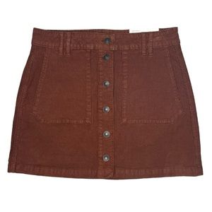 American Eagle Button Front Corduroy Skirt